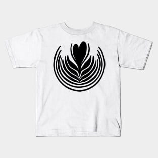 Latte Art Rosetta for Barista or Coffee lovers T-Shirt Kids T-Shirt